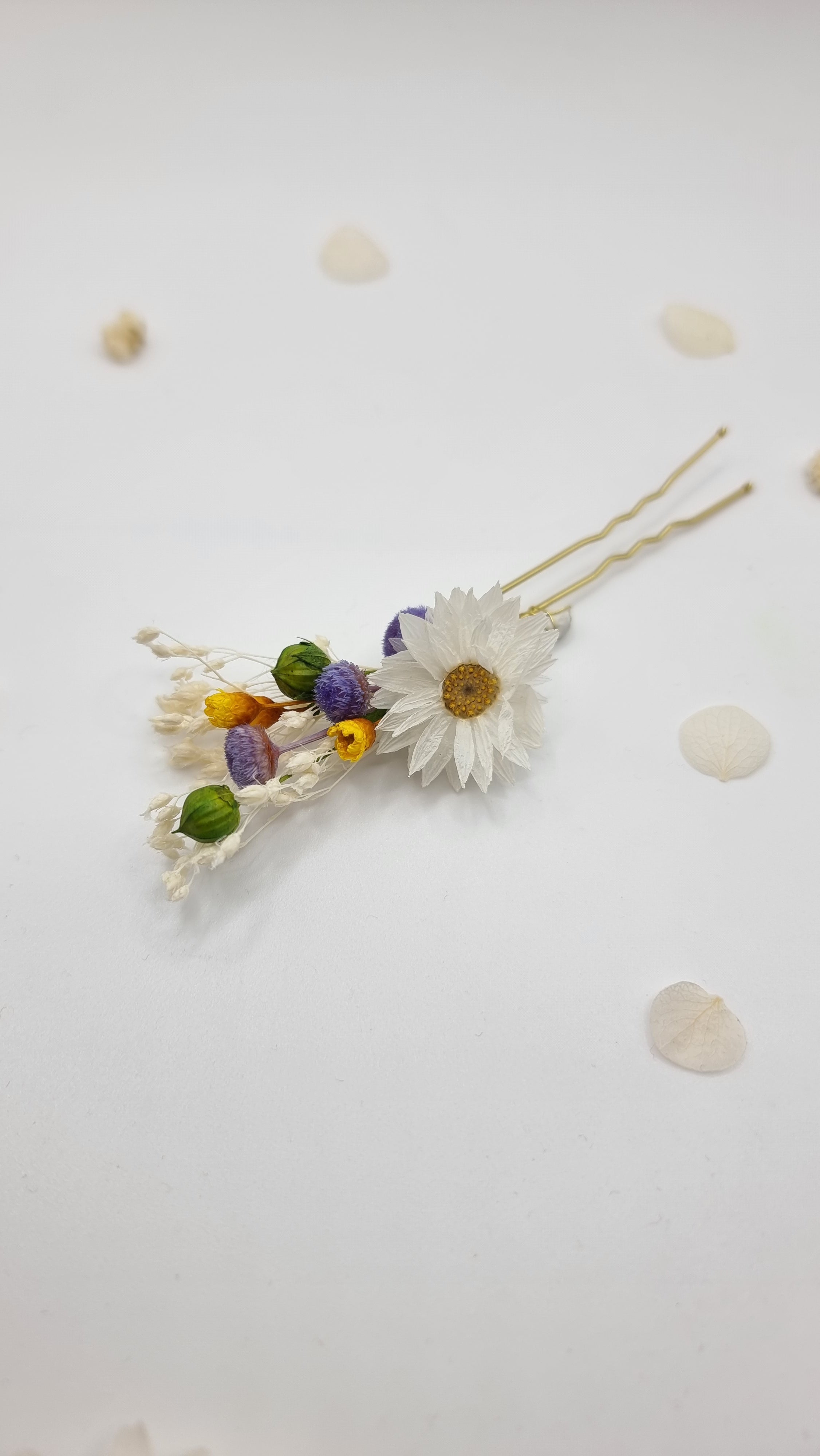 Weicher Frühlings-Haarkamm für Hochzeiten, Gänseblümchen-Haarschmuck, Braut, Brautjungfern, florales Haar-Accessoire