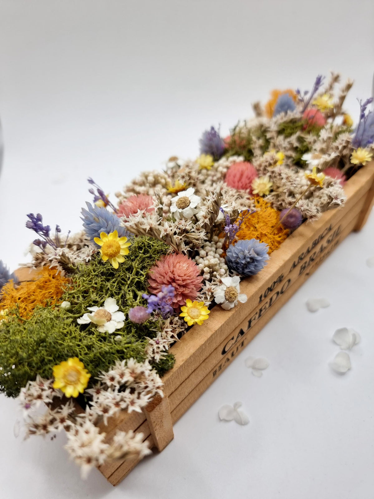 Pastell Gesteck, Getrocknete Blumen Dekor, Cottage-Core rustikale Wohndekoration, Housewarming Geschenk 