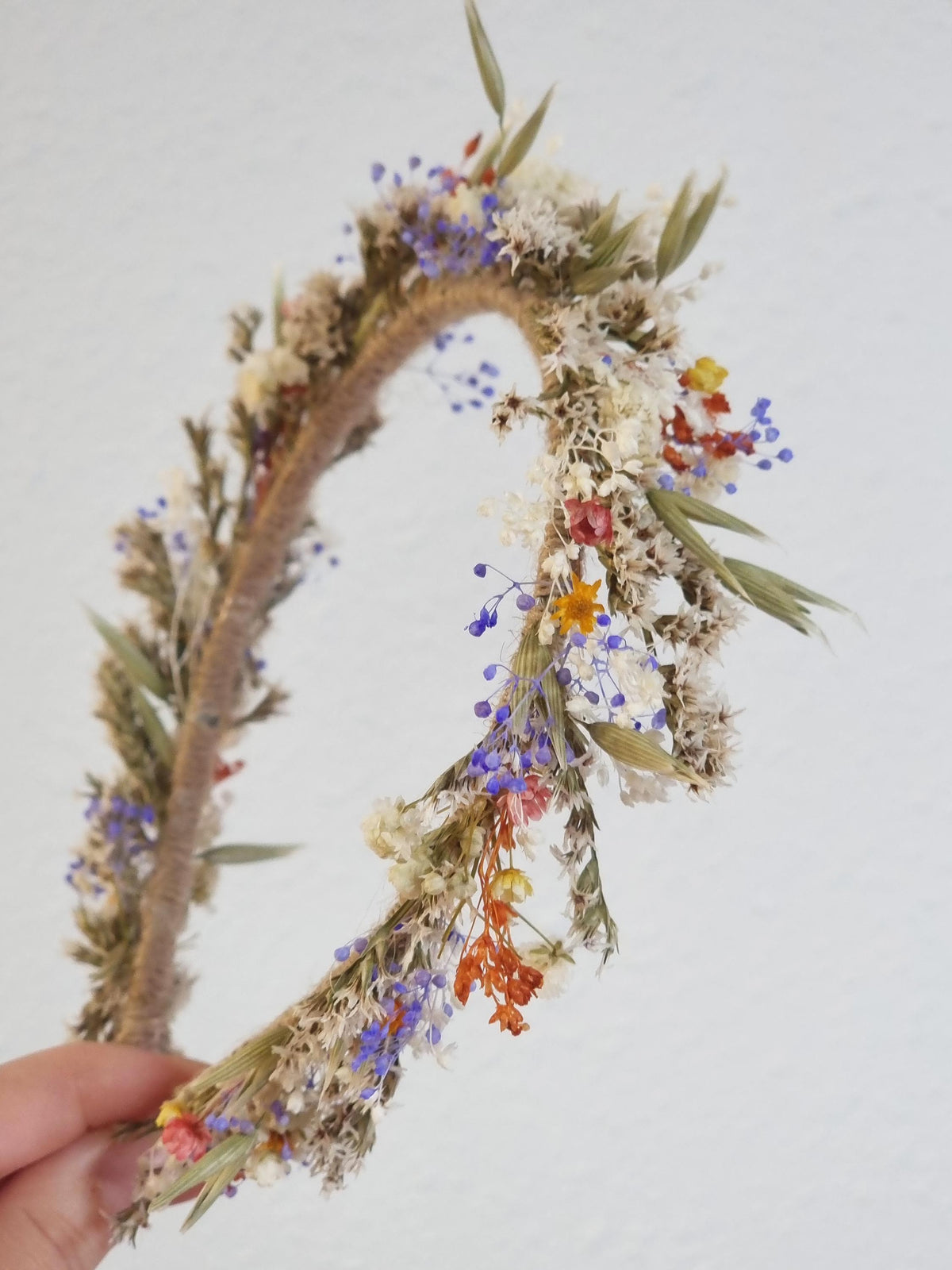 Bunte Zierliche Blumenkrone, Braut Stirnband, Blumenkranz für Festivals, Partys und Kommunionen