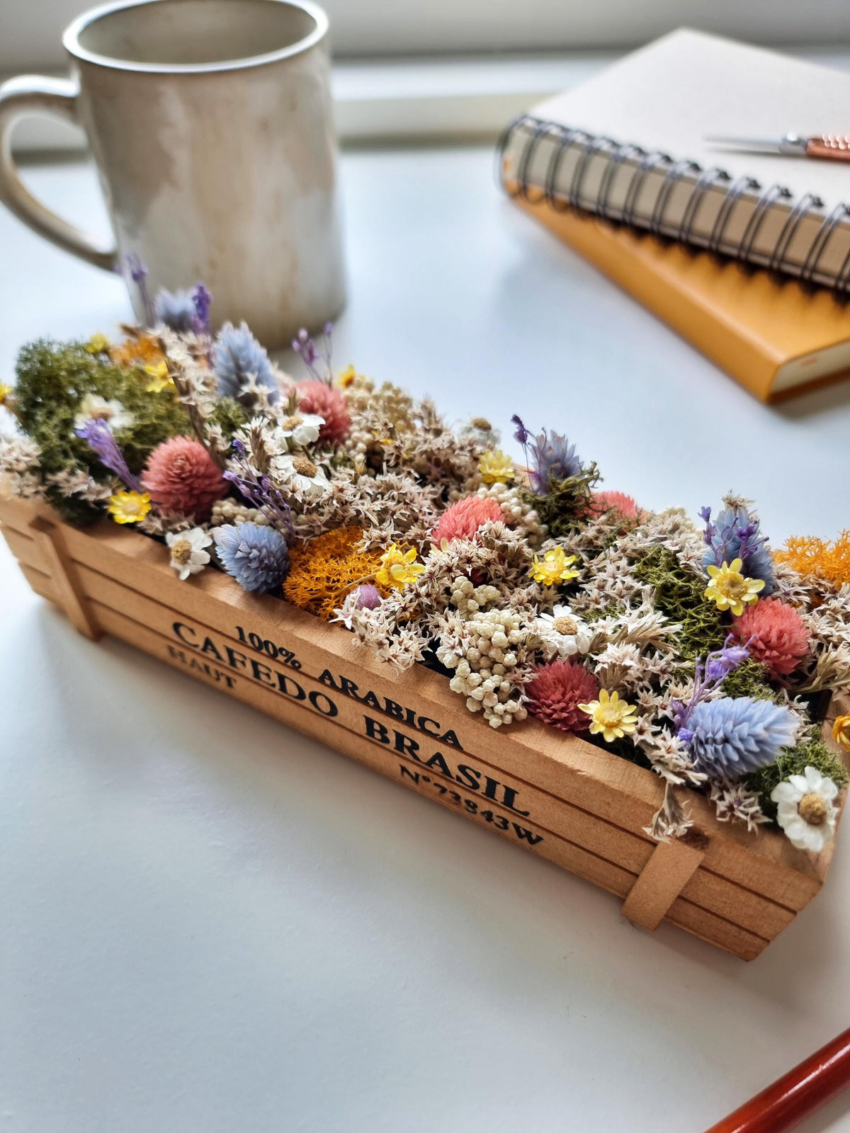Pastell Gesteck, Getrocknete Blumen Dekor, Cottage-Core rustikale Wohndekoration, Housewarming Geschenk 