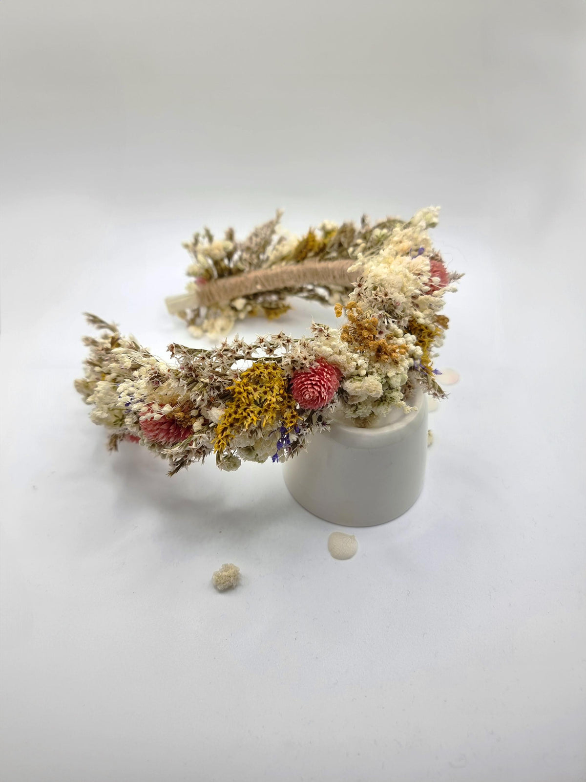 Weiche Pastellkrone für Bräute, Festivals, Partys und Kommunionen, Hochzeit Blumenkranz Stirnband