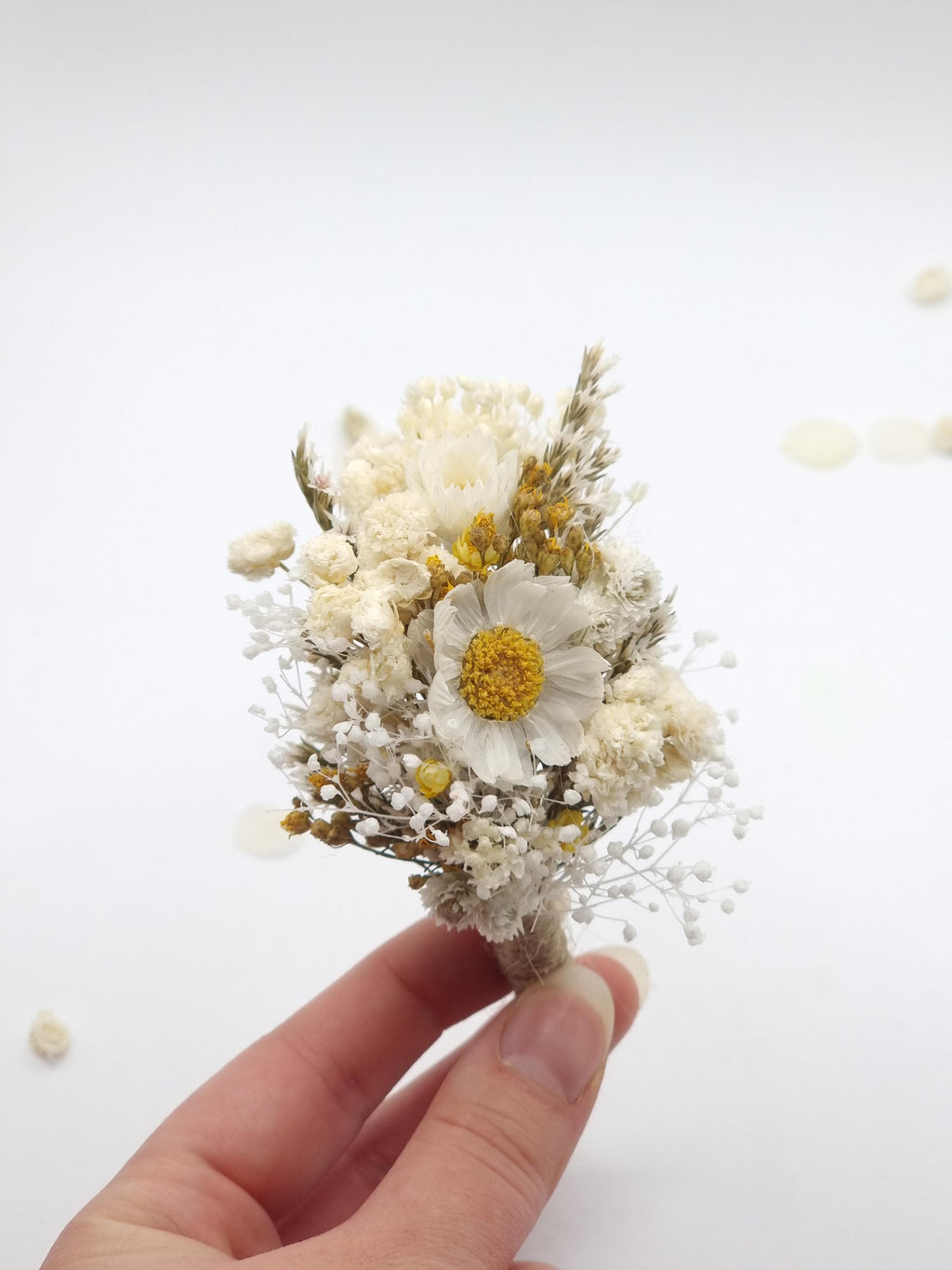 Hochzeit Kopfkranz mit Baby's Breath, First Communion Flower Stirnband, Weiße Blumenkrone