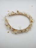 Hochzeit Elfenbein-Gypsophila-Kopfkranz für Bräute, erste Kommunion Blumenkrone