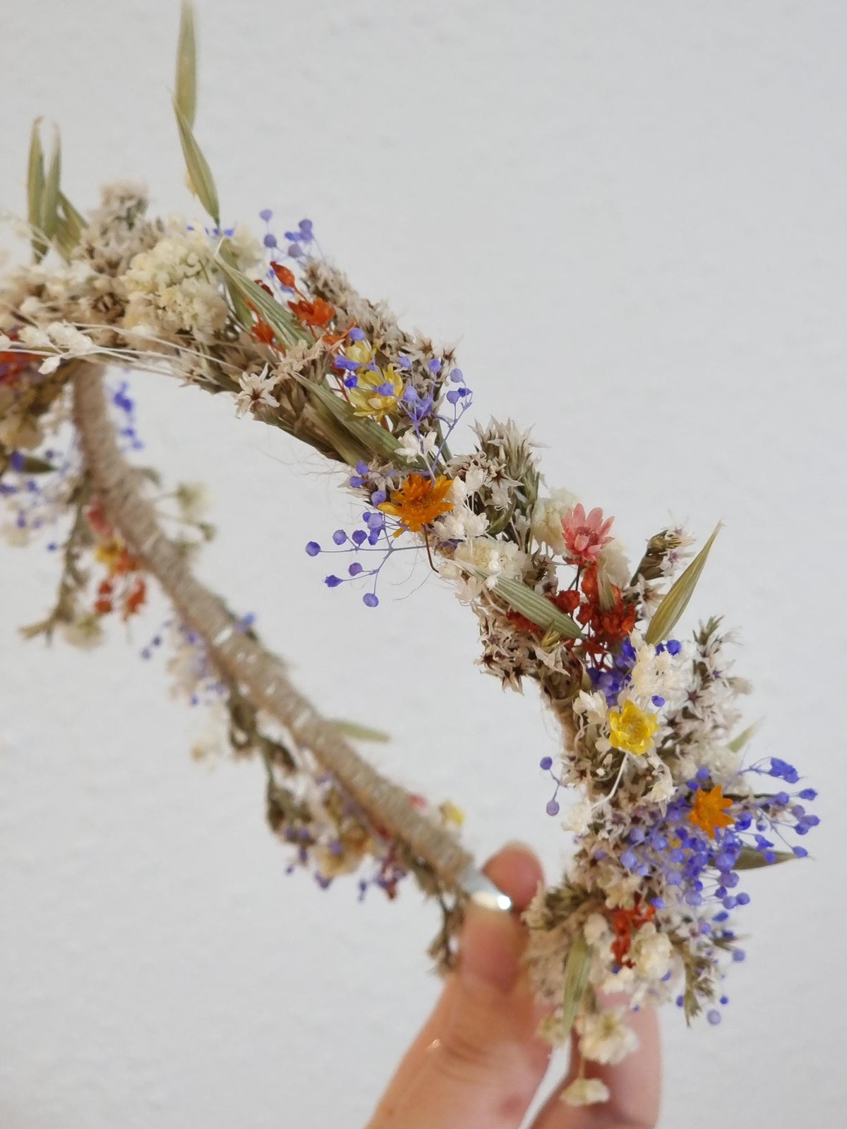 Bunte Zierliche Blumenkrone, Braut Stirnband, Blumenkranz für Festivals, Partys und Kommunionen