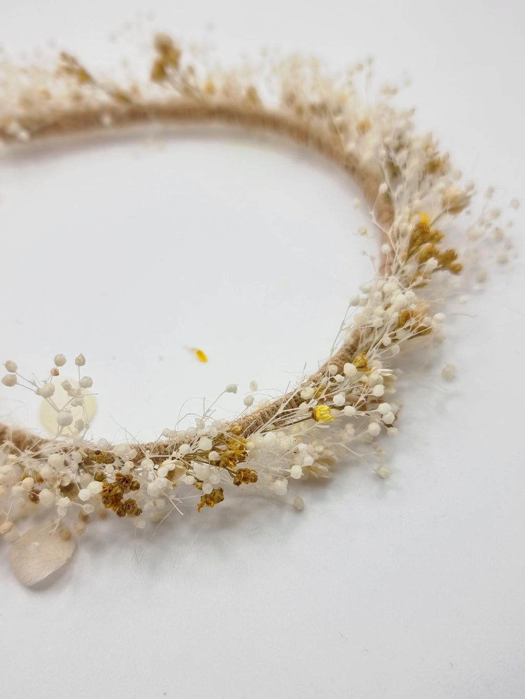 Hochzeit Elfenbein-Gypsophila-Kopfkranz für Bräute, erste Kommunion Blumenkrone