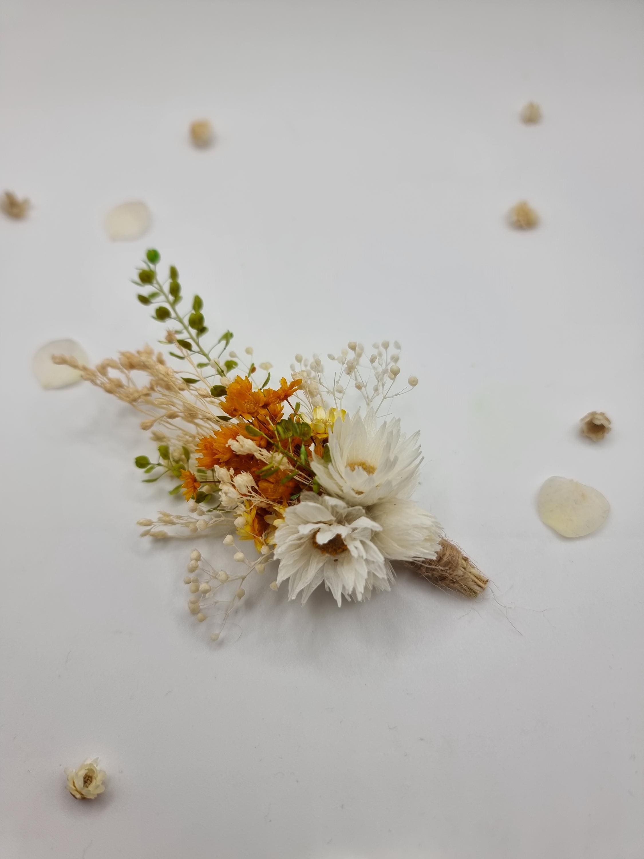 Terrakotta-Orange Blumen & Weiße Gänseblümchen Haarkamm | Rost Herbst Hochzeit Braut Haarschmuck, Hochzeitsgast Blumenclip, Boho Brautjungfern Geschenk