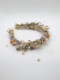 Bunte Zierliche Blumenkrone, Braut Stirnband, Blumenkranz für Festivals, Partys und Kommunionen