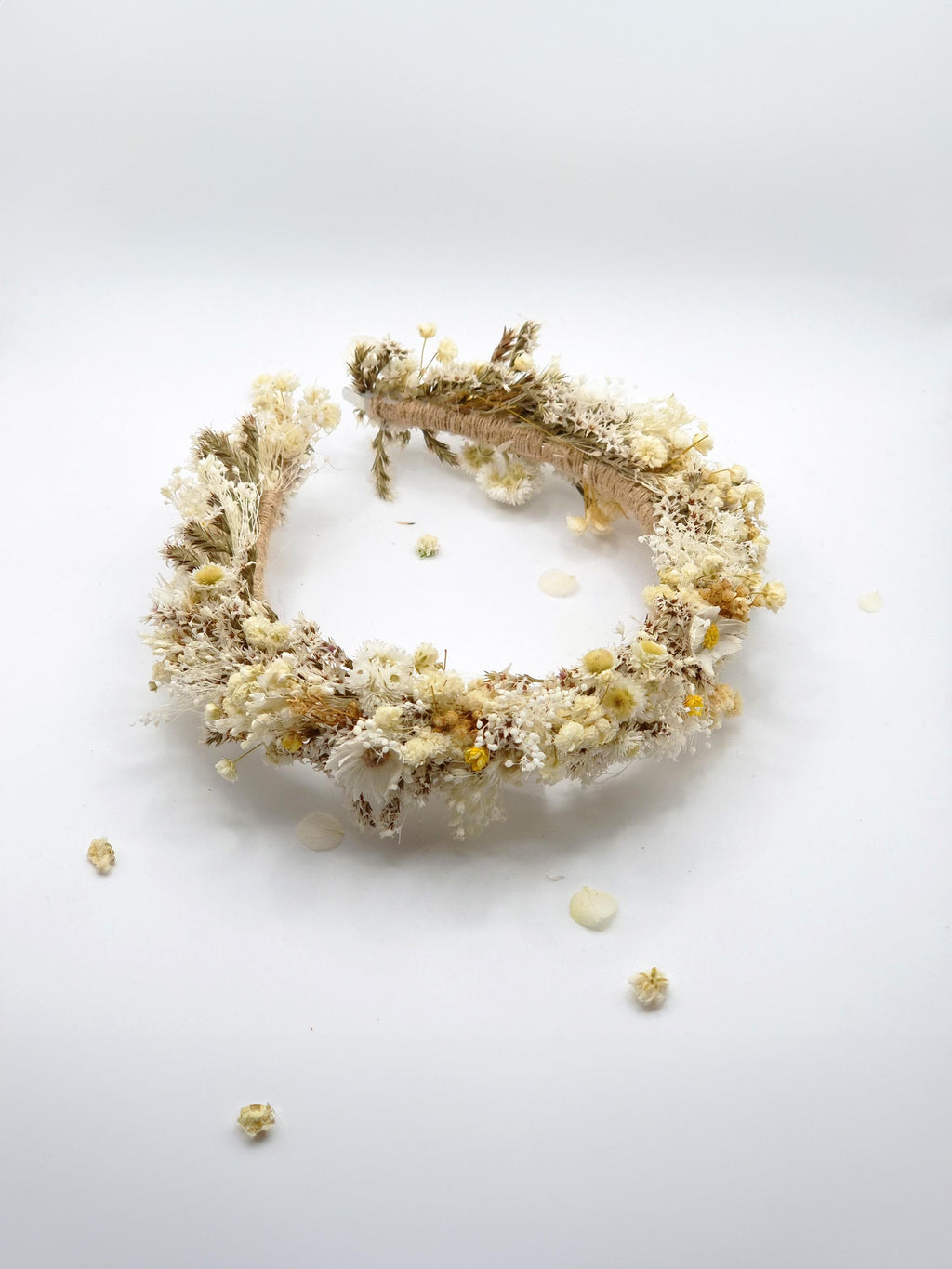 Hochzeit Kopfkranz mit Baby's Breath, First Communion Flower Stirnband, Weiße Blumenkrone