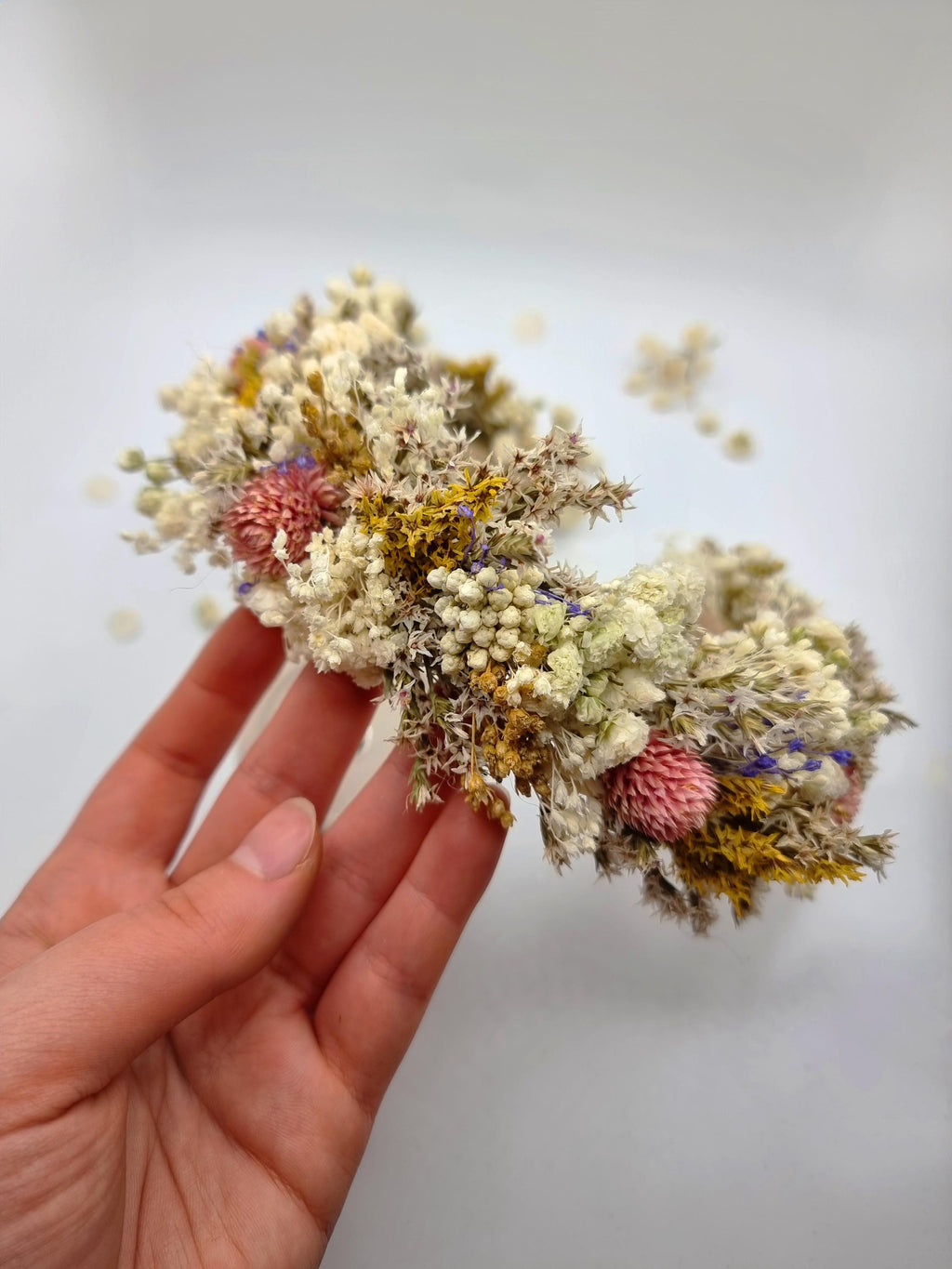 Weiche Pastellkrone für Bräute, Festivals, Partys und Kommunionen, Hochzeit Blumenkranz Stirnband