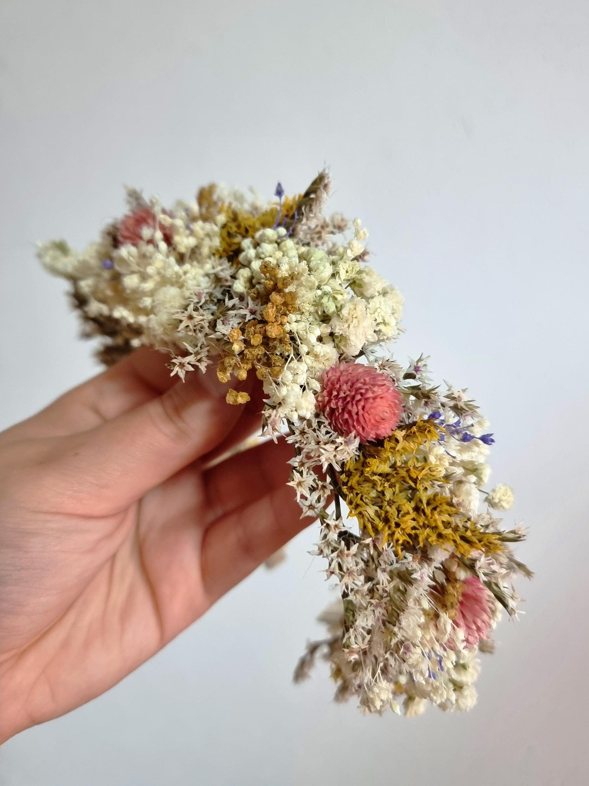 Weiche Pastellkrone für Bräute, Festivals, Partys und Kommunionen, Hochzeit Blumenkranz Stirnband