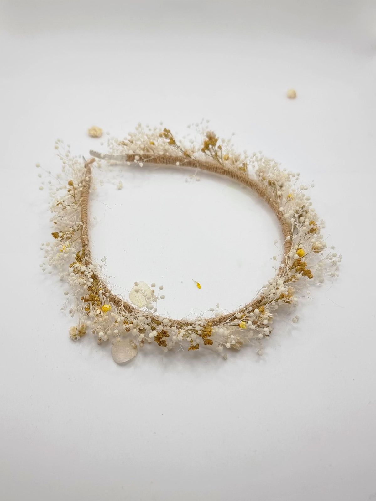 Hochzeit Elfenbein-Gypsophila-Kopfkranz für Bräute, erste Kommunion Blumenkrone